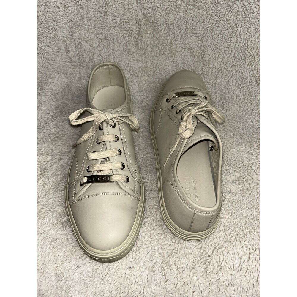 Gucci Miro Soft Leather Mystic White Sneakers - Picture 7 of 14